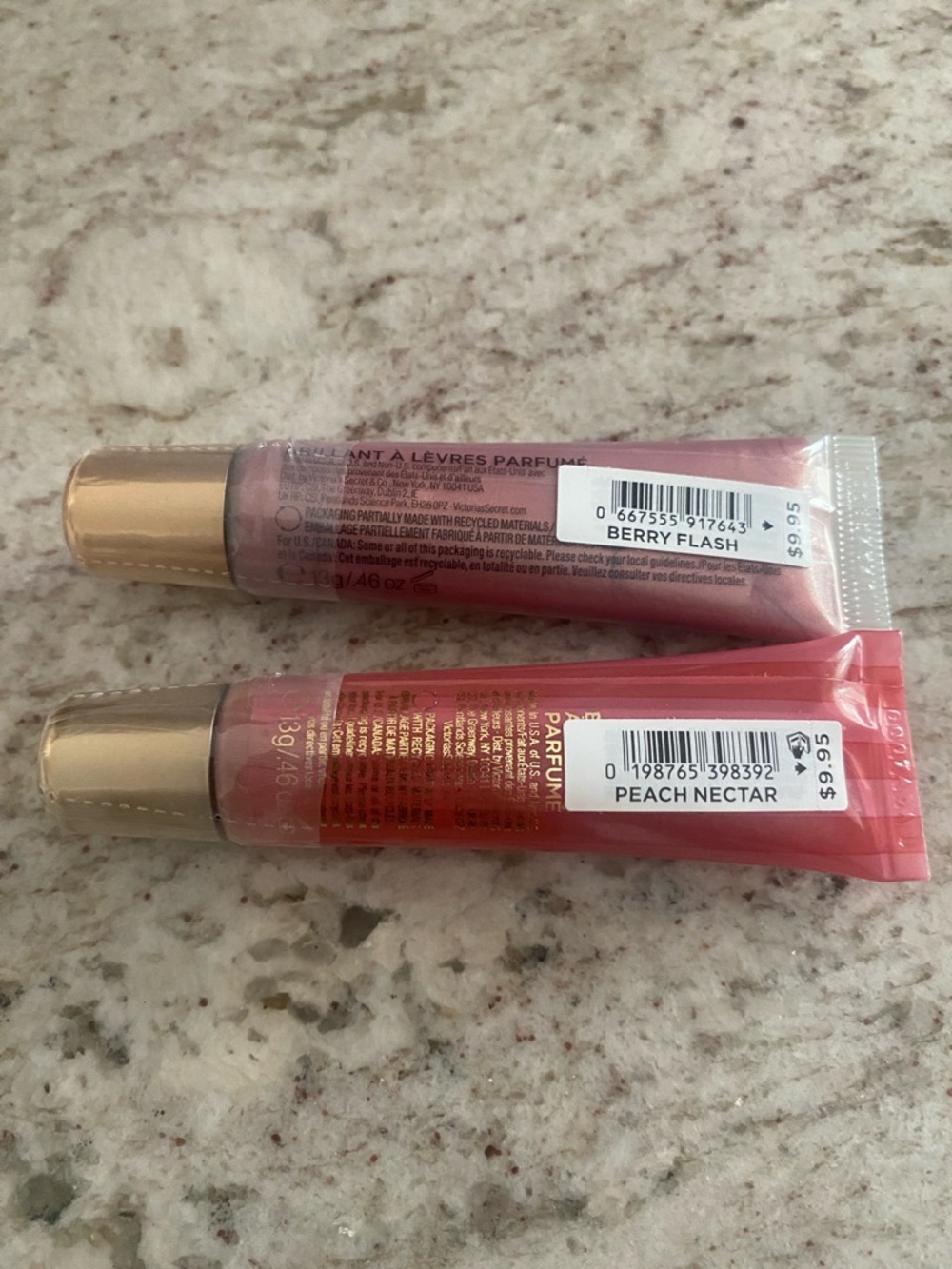 Victoria's Secret Berry Flash & Peach Nectar Lip Gloss Duo NWT & sealed - Picture 3 of 4